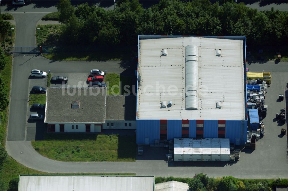 Bönen aus der Vogelperspektive: Industriegebäudekomplex der Markus Gerold Unternehmensgruppe in Bönen im Bundesland Nordrhein-Westfalen