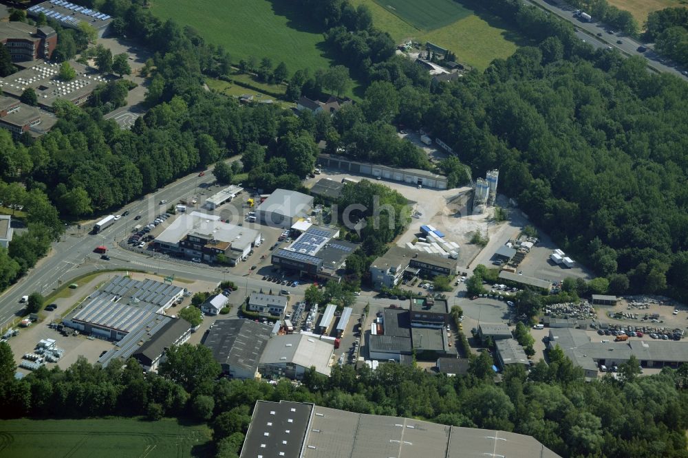 Luftbild Kamen - Industriegebäudekomplex der Markus Gerold Unternehmensgruppe in Kamen im Bundesland Nordrhein-Westfalen