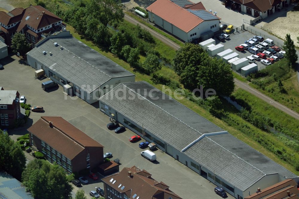 Kamen aus der Vogelperspektive: Industriegebäudekomplex der Markus Gerold Unternehmensgruppe in Kamen im Bundesland Nordrhein-Westfalen