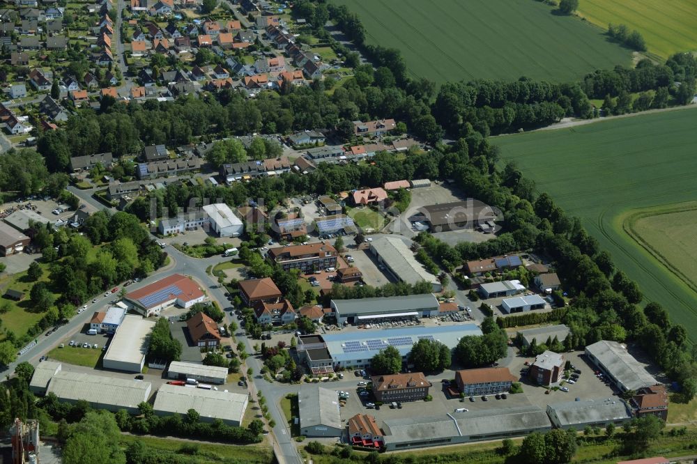 Kamen aus der Vogelperspektive: Industriegebäudekomplex der Markus Gerold Unternehmensgruppe in Kamen im Bundesland Nordrhein-Westfalen