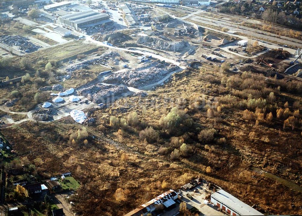 Berlin - Heinersdorf von oben - Industriegelände an der Blankenburger Straße in Berlin Heinersdorf (zu Weißensee).