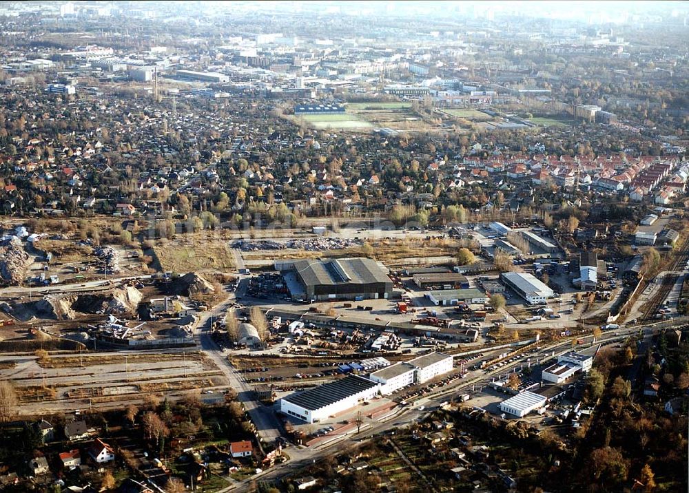 Berlin - Heinersdorf von oben - Industriegelände an der Blankenburger Straße in Berlin Heinersdorf (zu Weißensee).