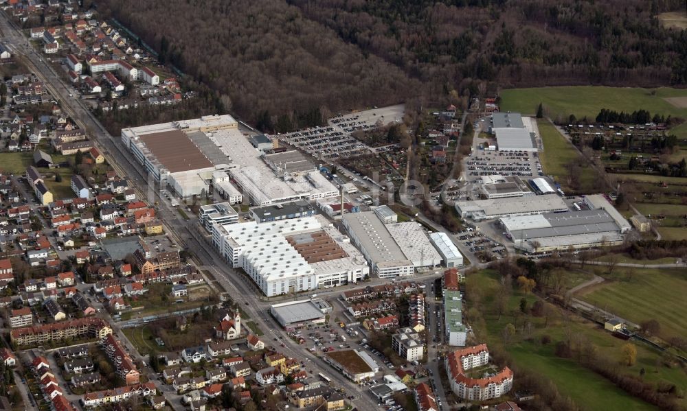 Augsburg aus der Vogelperspektive: Industriegelände der Premium AEROTEC GmbH in Augsburg im Bundesland Bayern, Deutschland