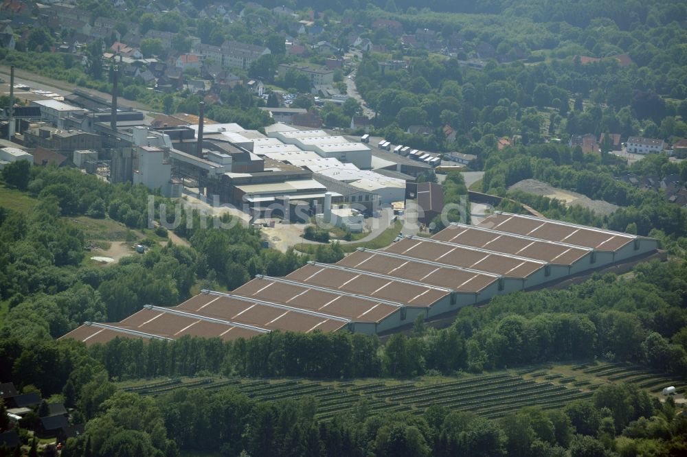 Luftbild Obernkirchen - Industriegelände und Produktionsstandort von Ardagh Glass in Obernkirchen im Bundesland Niedersachsen