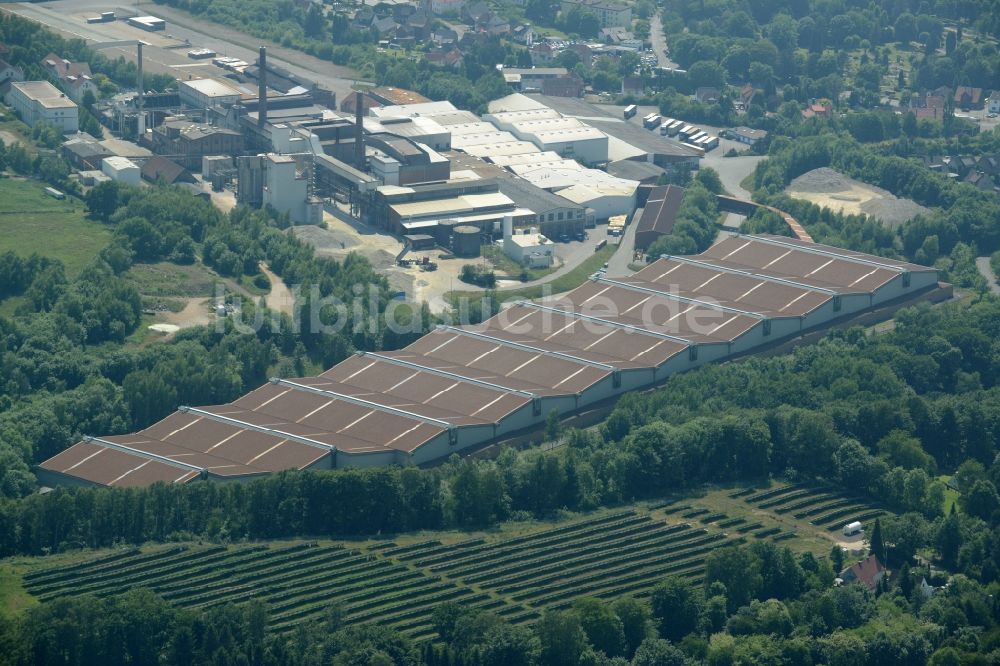 Luftaufnahme Obernkirchen - Industriegelände und Produktionsstandort von Ardagh Glass in Obernkirchen im Bundesland Niedersachsen