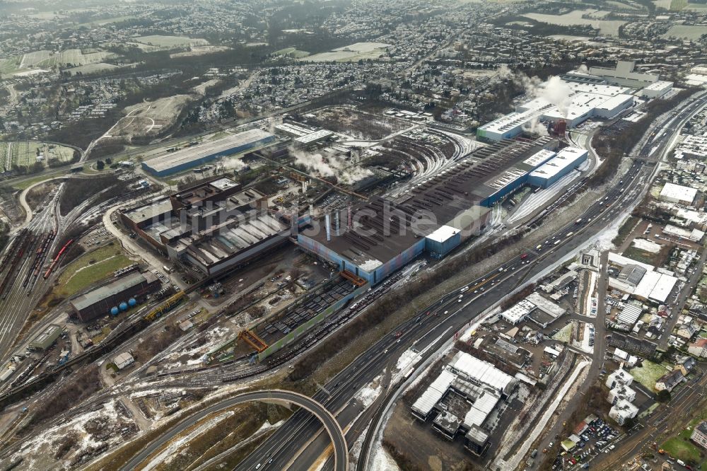 Luftbild Bochum - Industriegelände des Warmbandstahlwerk ThyssenKrupp Steel in Bochum im Bundesland Nordrhein-Westfalen