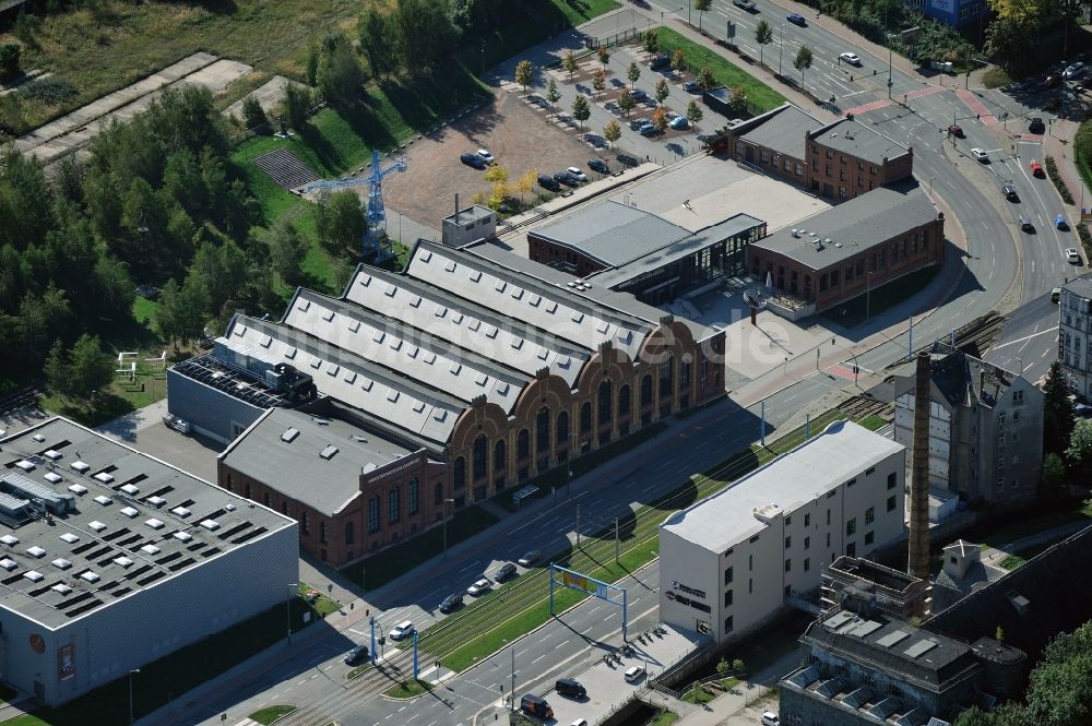 Luftbild Chemnitz - Industriemuseum Chemnitz - umfangreiche Sammlung aus der sächsischen Industriegeschichte in Chemnitz im Bundesland Sachsen