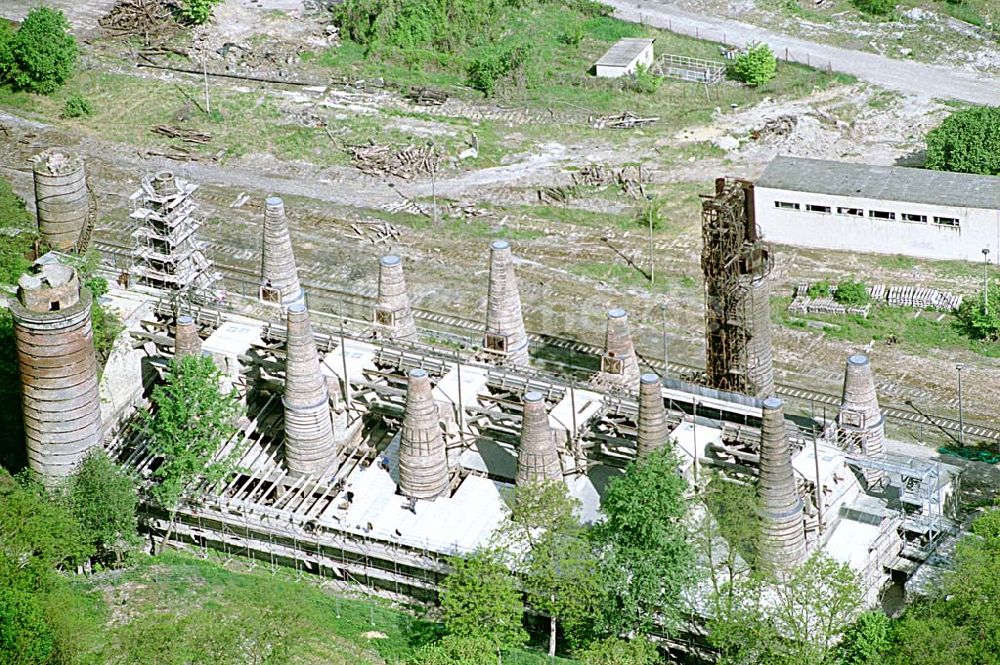 Luftbild Rüdersdorf / Brandenburg - Industriemuseum Zementwerk. Datum: 16.05.03