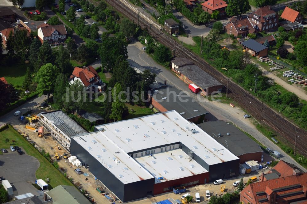 Bad Bevensen aus der Vogelperspektive: Industrieneubau in Bad Bevensen im Bundesland Niedersachsen