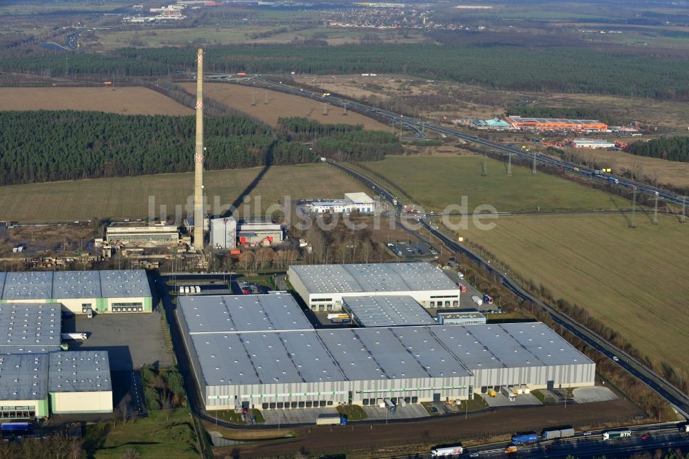 Ludwigsfelde von oben - Industriepark Am Birkengrund in Ludwigsfelde im Bundesland Brandenburg