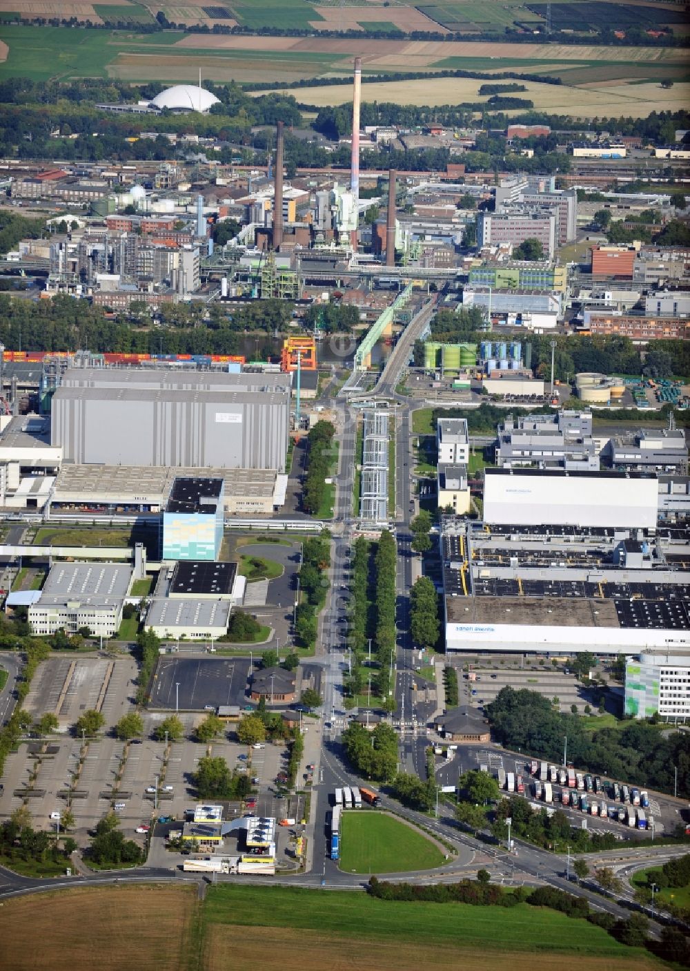 Luftbild Frankfurt am Main - Industriepark Höchst in Frankfurt am Main in Hessen