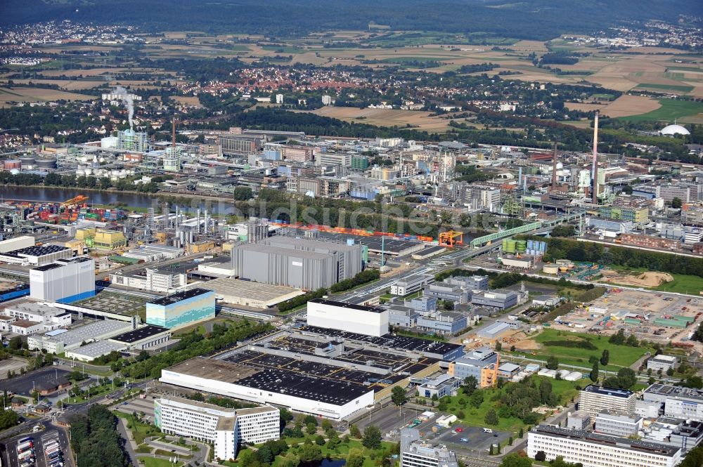 Frankfurt am Main aus der Vogelperspektive: Industriepark Höchst in Frankfurt am Main in Hessen