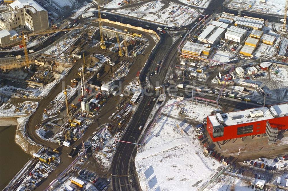 Luftaufnahme Berlin - Infobox am Potsdamer Platz in Berlin - Mitte