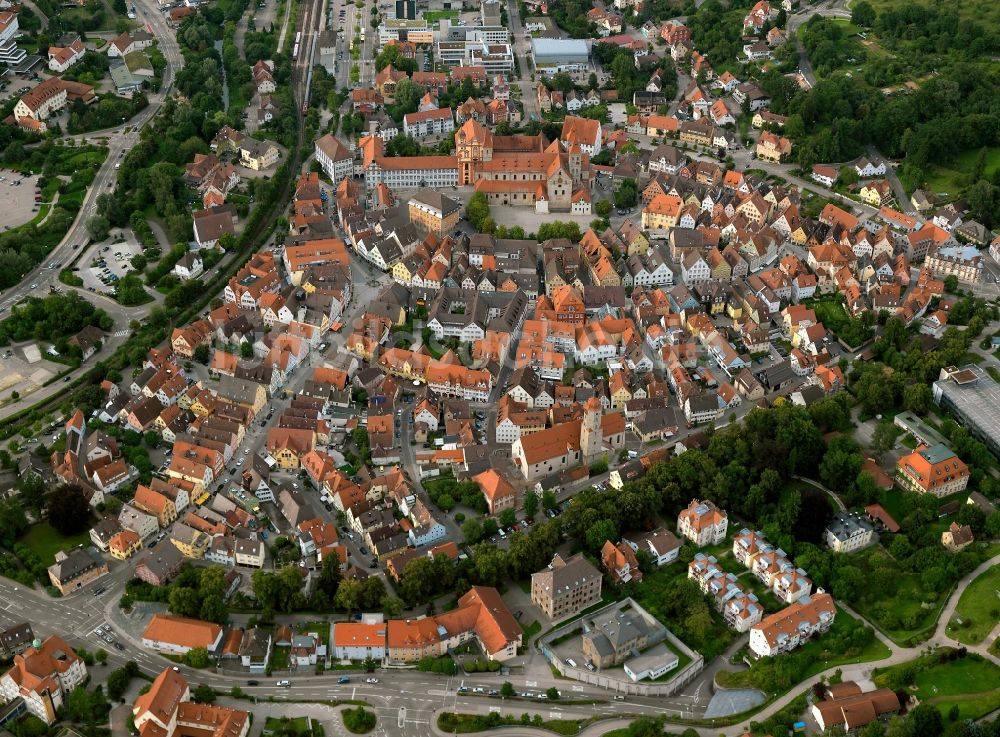 Luftbild Ellwangen - Innenstadt und des Altstadt - Zentrums von Ellangen im Bundesland Baden-Württemberg