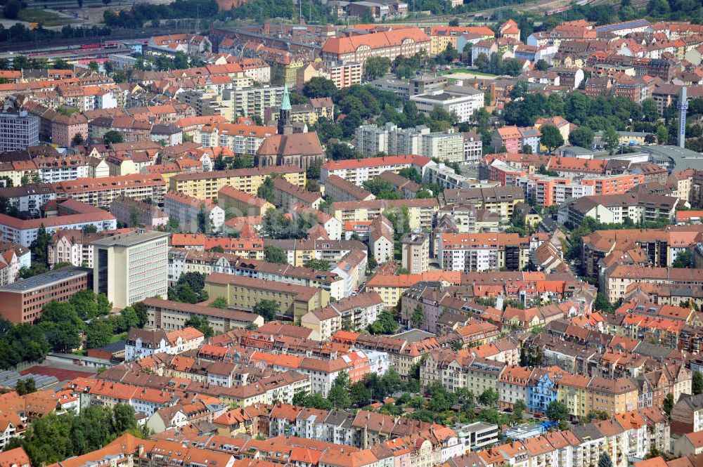 Nürnberg aus der Vogelperspektive: Innenstadt und Altstadtbereiche von Nürnberg