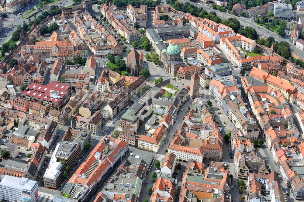 Nürnberg von oben - Innenstadt und Altstadtbereiche von Nürnberg