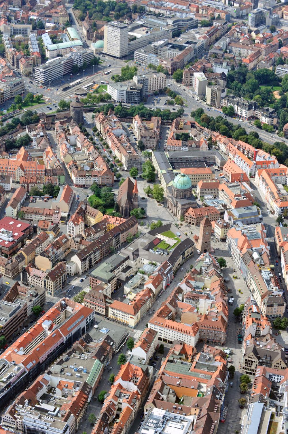 Luftbild Nürnberg - Innenstadt und Altstadtbereiche von Nürnberg