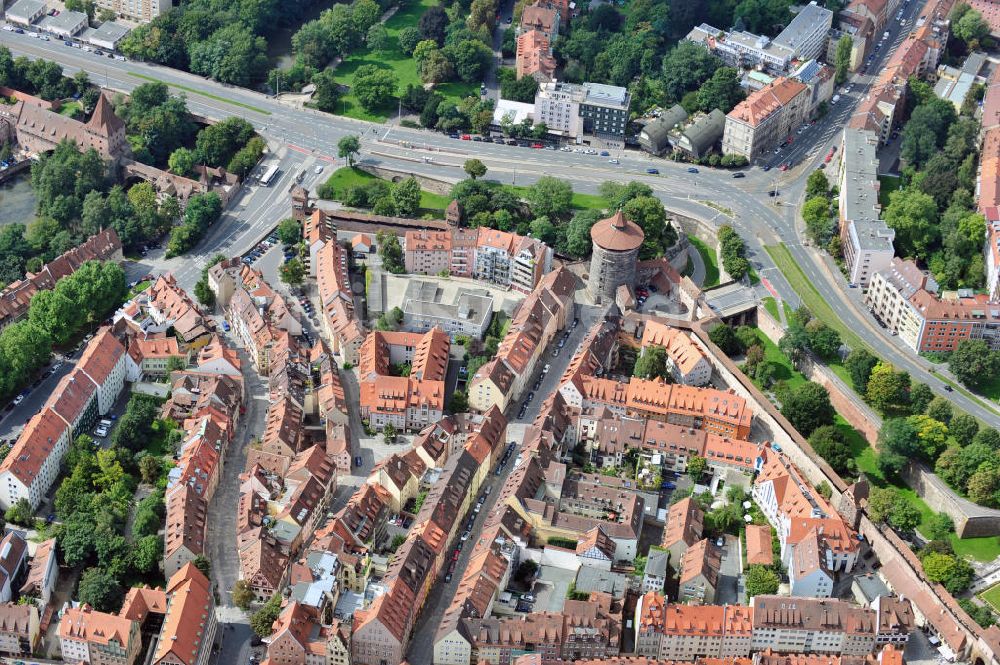 Luftaufnahme Nürnberg - Innenstadt und Altstadtbereiche von Nürnberg