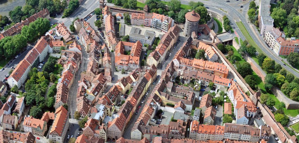 Nürnberg von oben - Innenstadt und Altstadtbereiche von Nürnberg