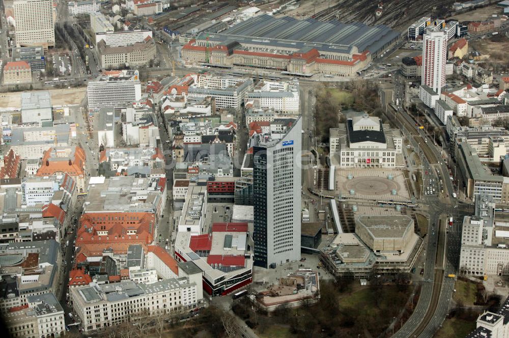 Luftaufnahme Leipzig - Innenstadt und Altstadtzentrum von Leipzig