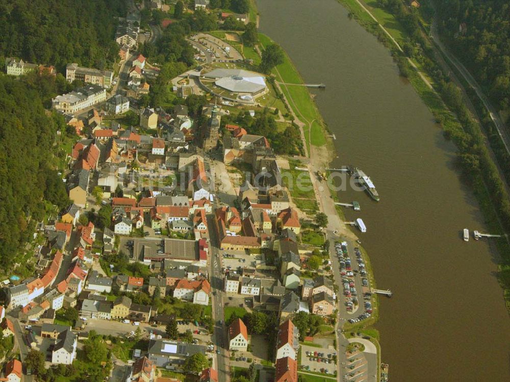 Bad Schandau aus der Vogelperspektive: Innenstadt Bad Schandau