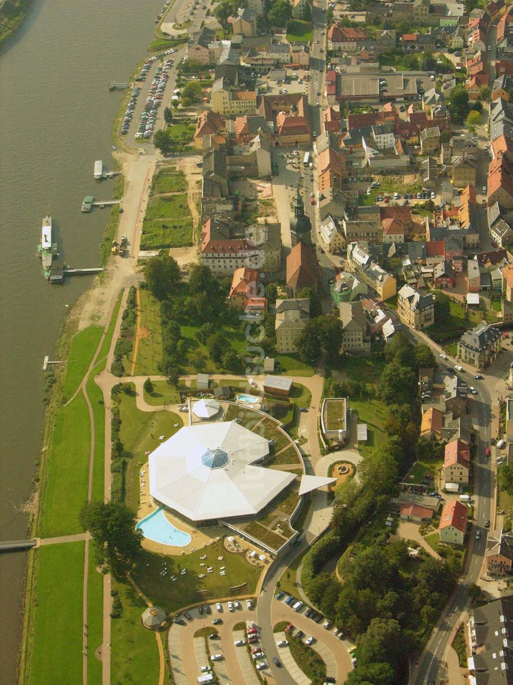 Bad Schandau aus der Vogelperspektive: Innenstadt Bad Schandau