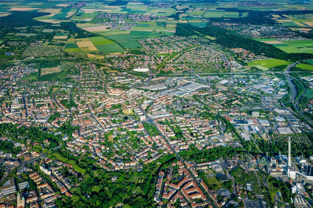 Luftbild Braunschweig - Innenstadt in Braunschweig im Bundesland Niedersachsen, Deutschland