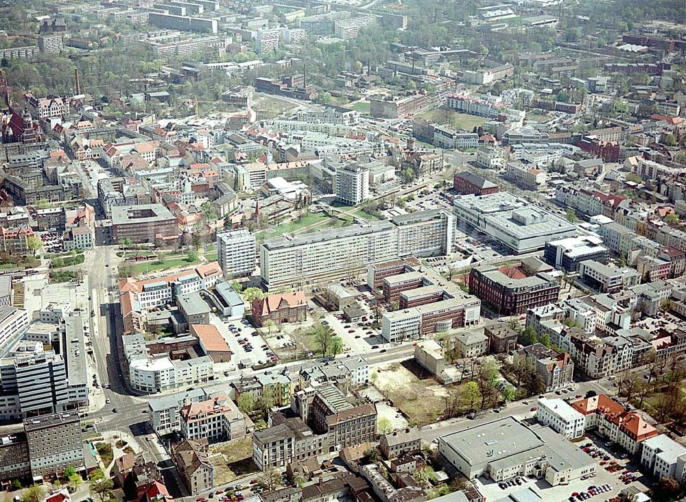 Cottbus / Brandenburg aus der Vogelperspektive: Innenstadt von Cottbus in Brandenburg