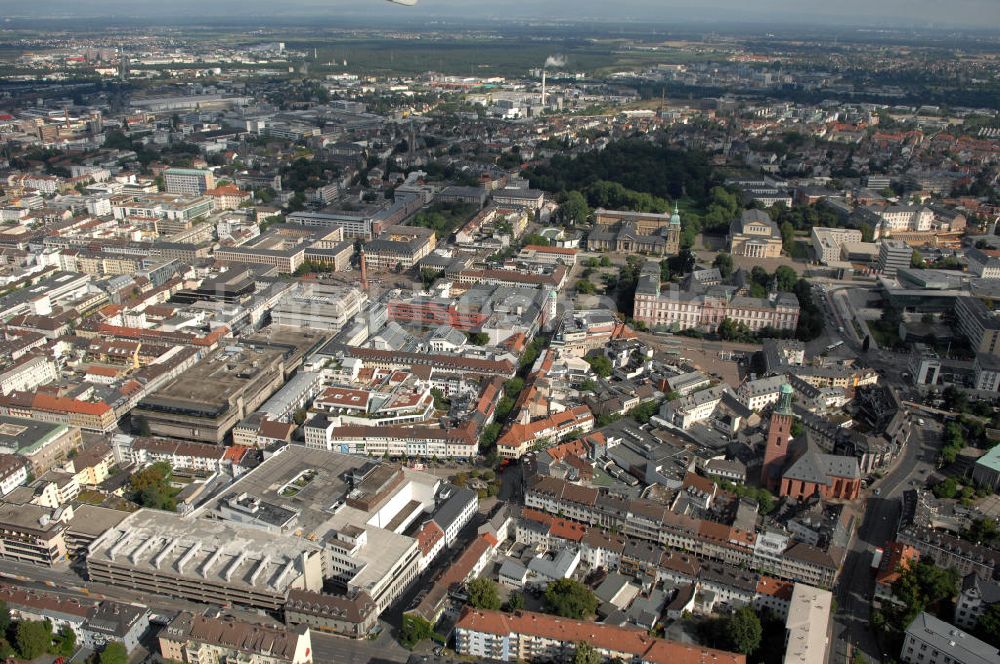 Darmstadt aus der Vogelperspektive: Innenstadt Darmstadt