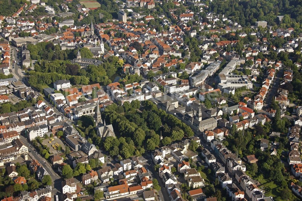 Luftbild Detmold - Innenstadt in Detmold im Bundesland Nordrhein-Westfalen