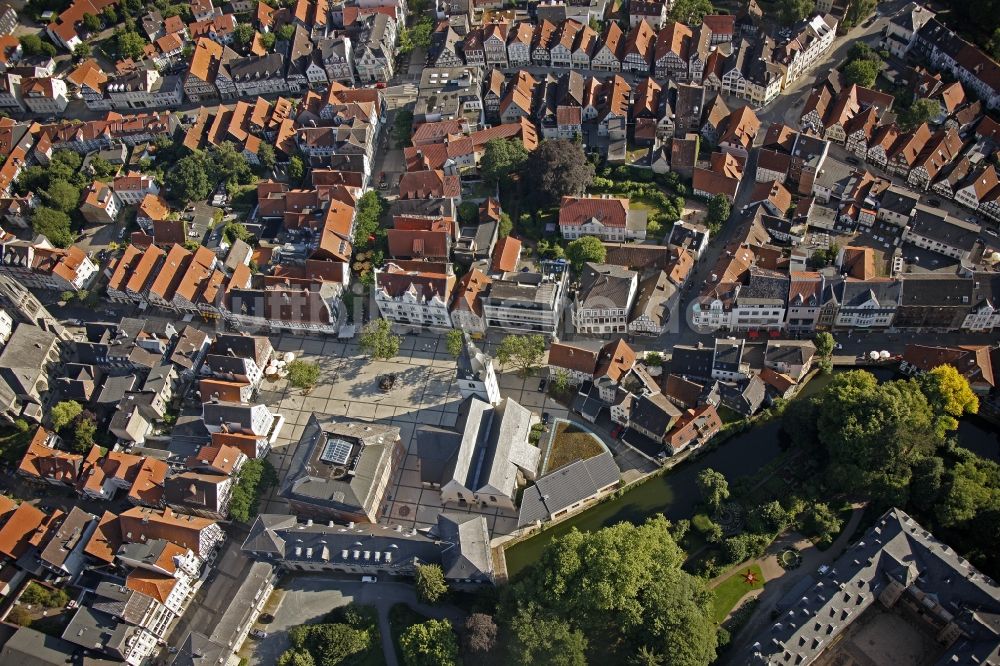 Detmold aus der Vogelperspektive: Innenstadt in Detmold im Bundesland Nordrhein-Westfalen