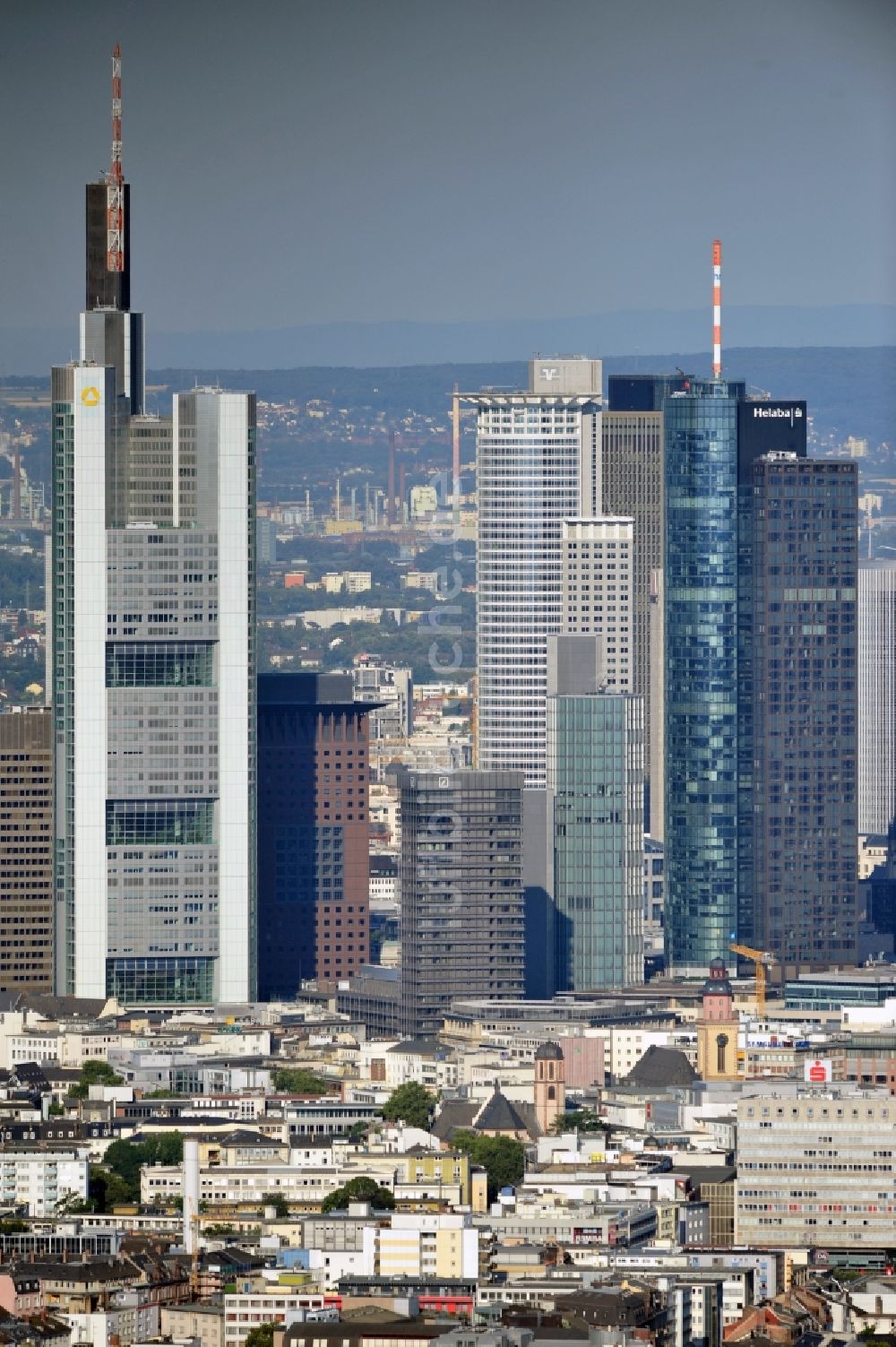 Frankfurt am Main aus der Vogelperspektive: Innenstadt von Frankfurt / Main im Bundesland Hessen