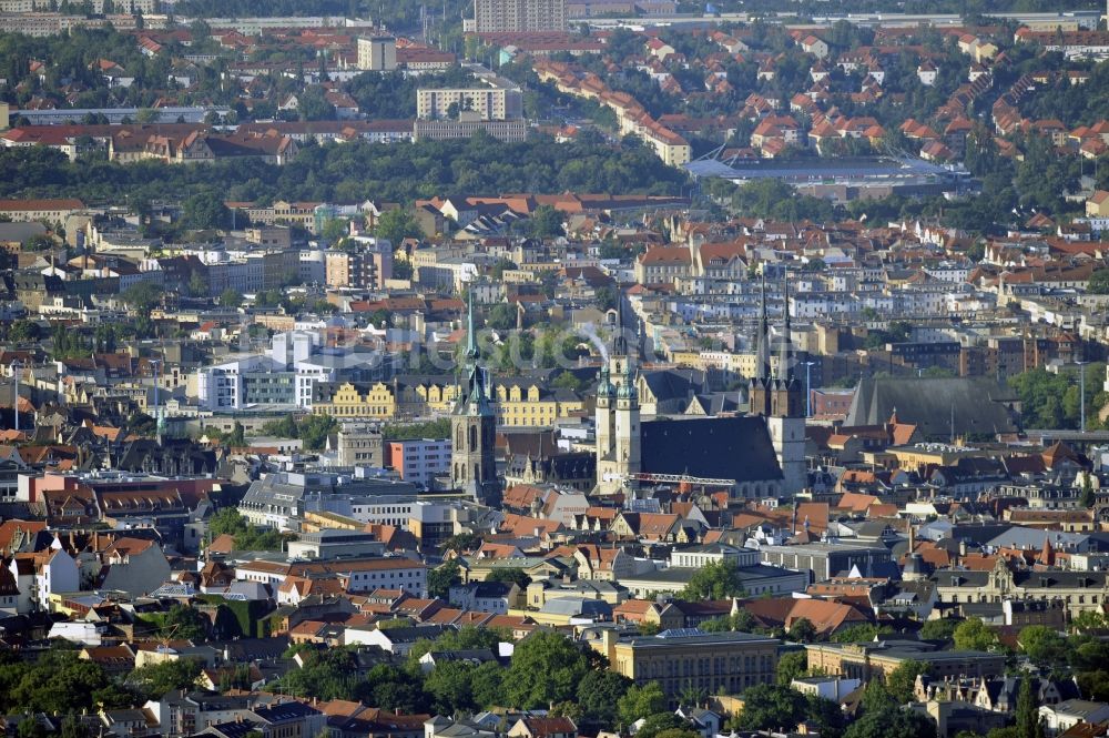 Luftbild Halle Saale - Innenstadt von Halle im Bundesland Sachsen-Anhalt