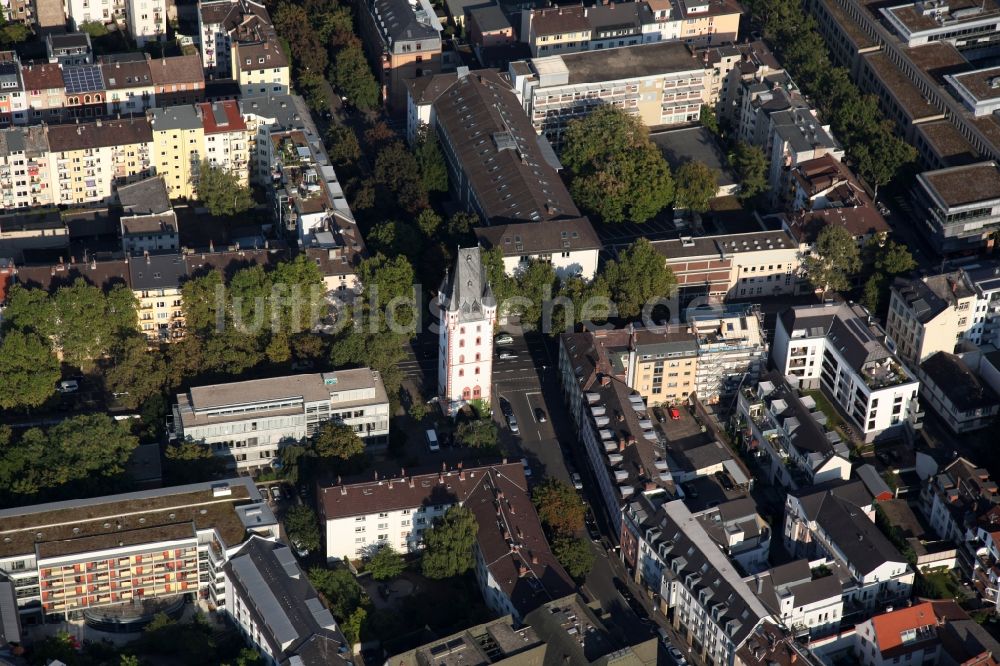 Luftbild Mainz - Innenstadt am Holzturm in Mainz im Bundesland Rheinland-Pfalz