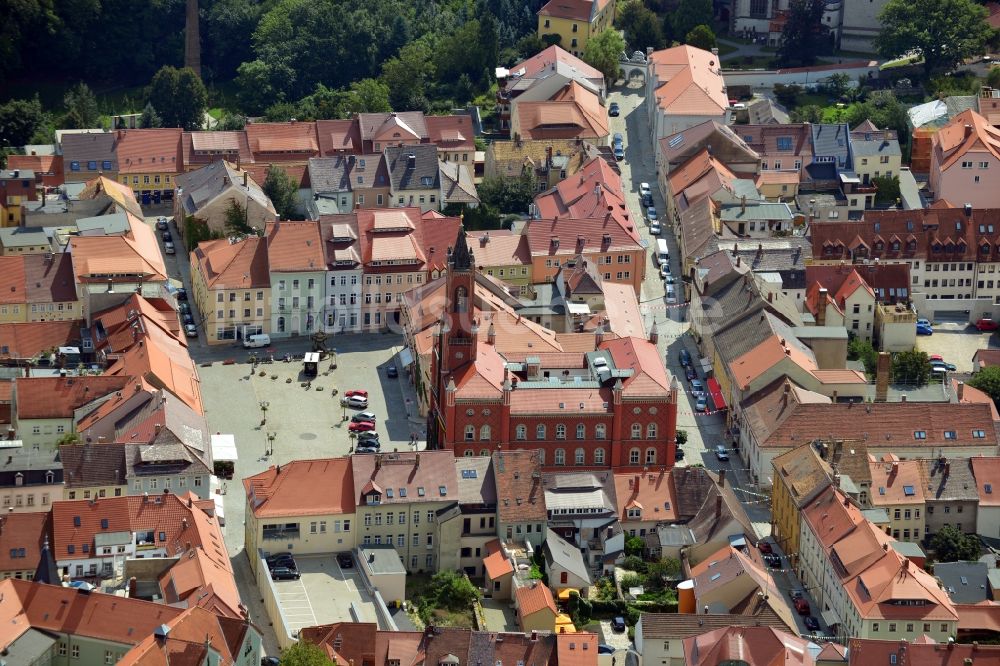 Luftaufnahme Kamenz - Innenstadt von Kamenz im Bundesland Sachsen