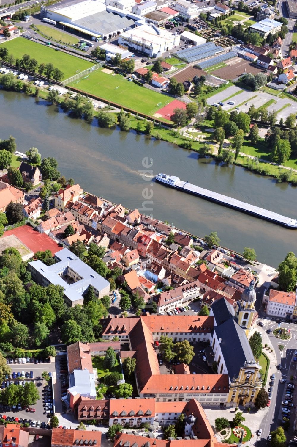 Luftbild Kitzingen am Main - Innenstadt von Kitzingen am Main im Bundesland Bayern