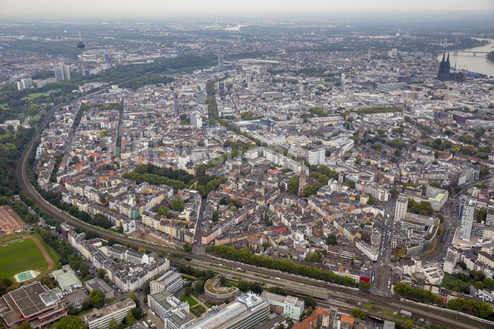 Köln aus der Vogelperspektive: Innenstadt von Köln im Bundesland Nordrhein-Westfalen