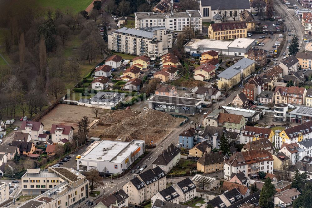 Luftaufnahme Lahr/Schwarzwald - Innenstadt in Lahr/Schwarzwald im Bundesland Baden-Württemberg, Deutschland