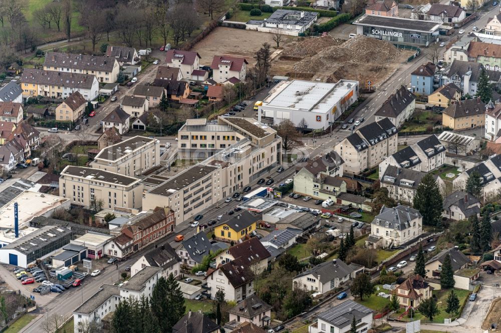 Lahr/Schwarzwald von oben - Innenstadt in Lahr/Schwarzwald im Bundesland Baden-Württemberg, Deutschland