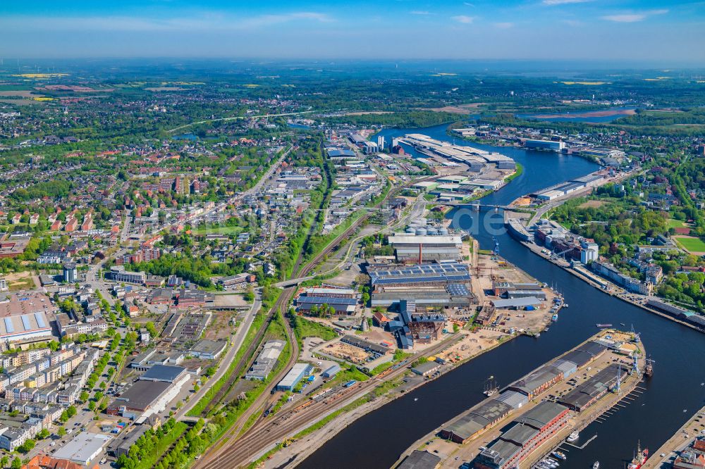 Lübeck von oben - Innenstadt in Lübeck im Bundesland Schleswig-Holstein, Deutschland