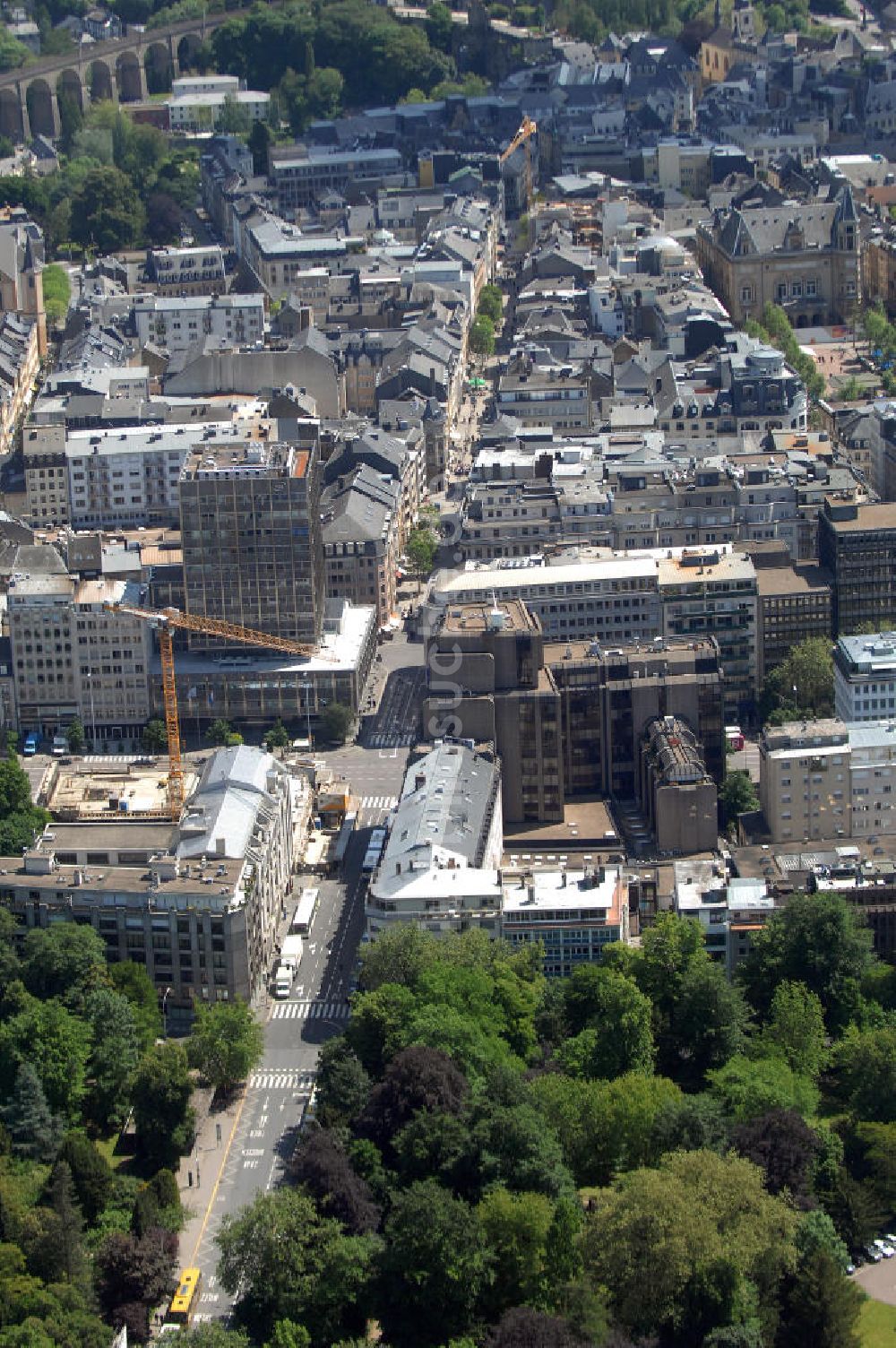 Luxemburg von oben - Innenstadt Luxemburg