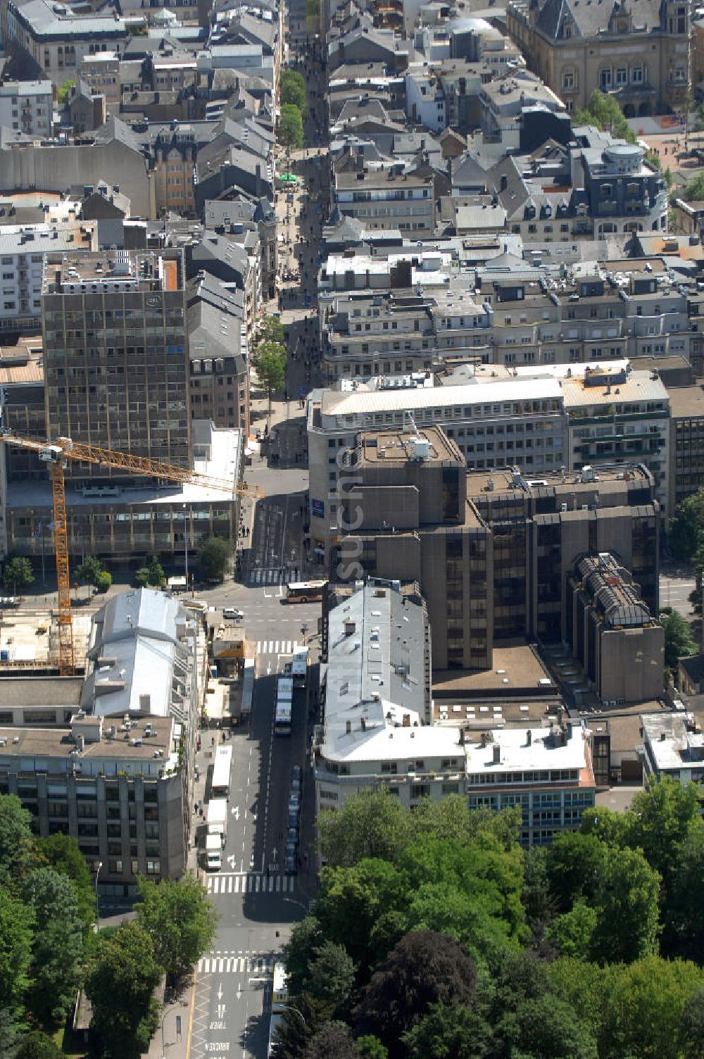 Luxemburg aus der Vogelperspektive: Innenstadt Luxemburg