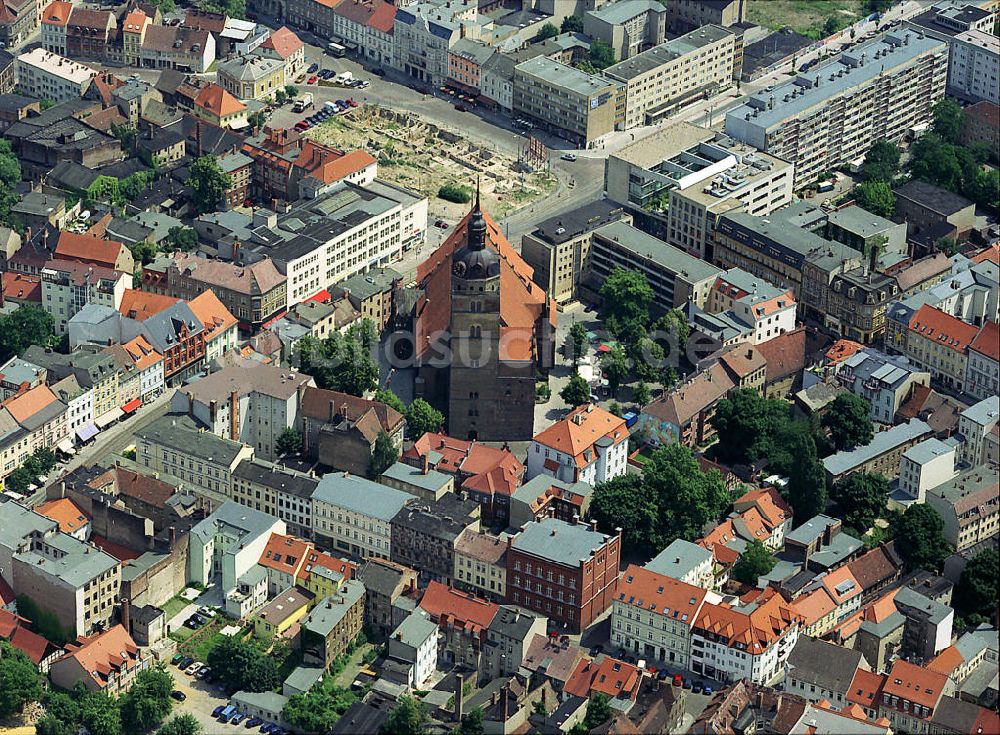 Luftaufnahme Brandenburg an der Havel - Innenstadt am Marktplatz in Brandenburg an der Havel