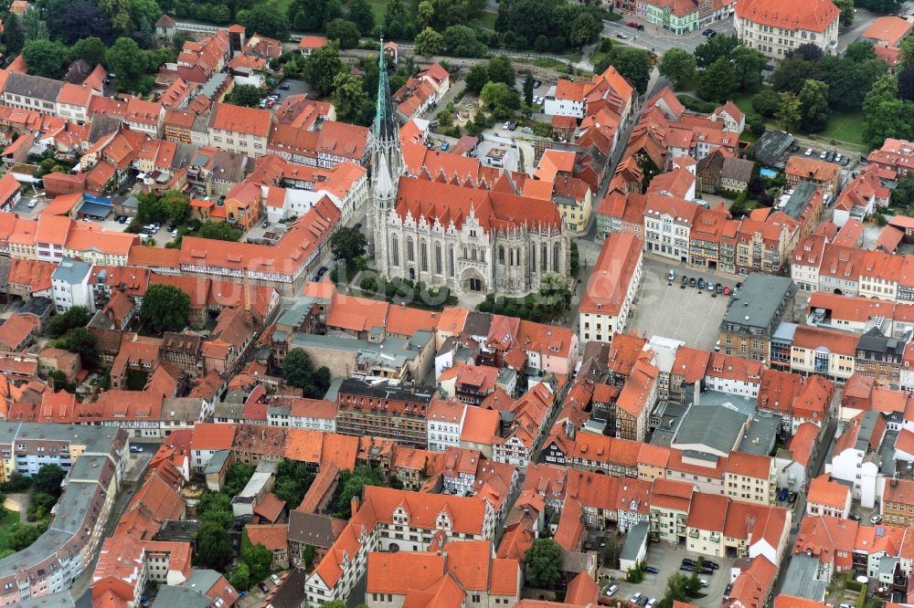 Luftbild Mühlhausen - Innenstadt von Mühlhausen im Bundesland Thüringen