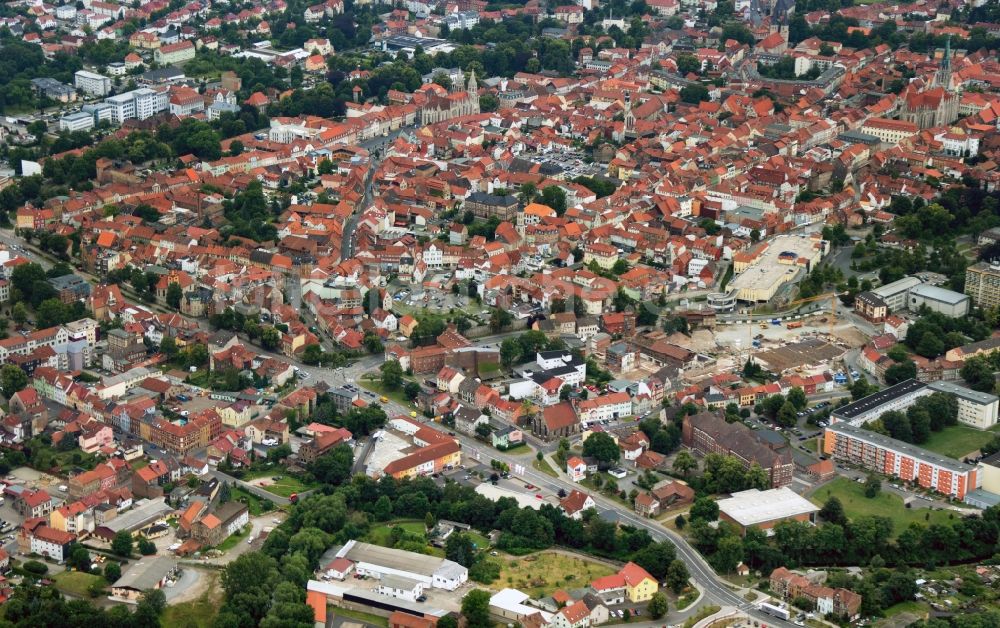 Luftbild Mühlhausen - Innenstadt von Mühlhausen im Bundesland Thüringen