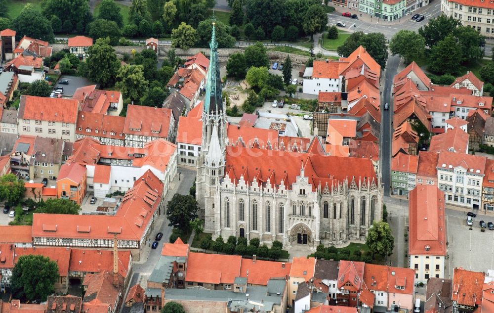 Luftaufnahme Mühlhausen - Innenstadt von Mühlhausen im Bundesland Thüringen