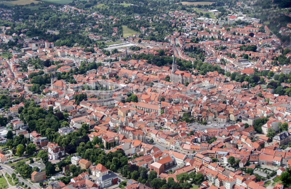 Mühlhausen/Thüringen von oben - Innenstadt von Mühlhausen im Bundesland Thüringen