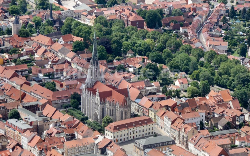 Luftbild Mühlhausen/Thüringen - Innenstadt von Mühlhausen im Bundesland Thüringen