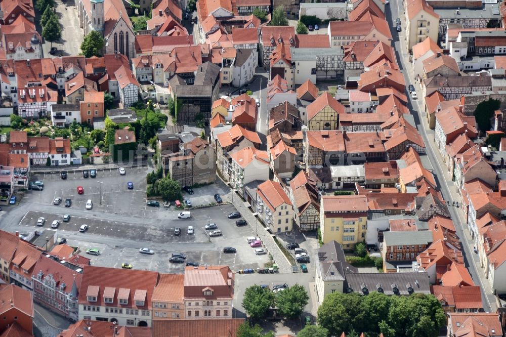 Luftaufnahme Mühlhausen/Thüringen - Innenstadt von Mühlhausen im Bundesland Thüringen