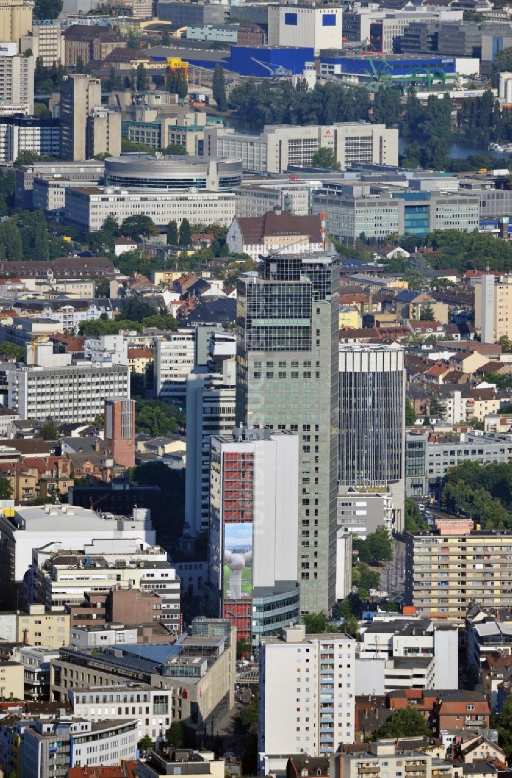 Luftaufnahme Offenbach - Innenstadt von Offenbach im Bundesland Hessen